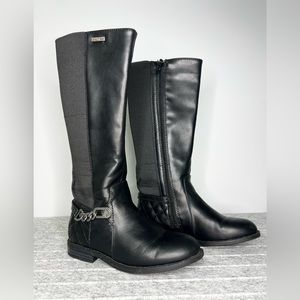 Nautica Girls black riding boots. Size 12.